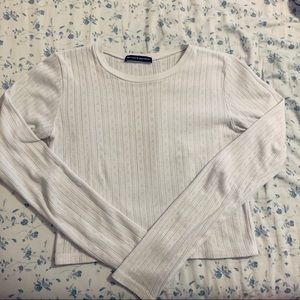 Brandy Melville White Eyelet Santana long sleeve